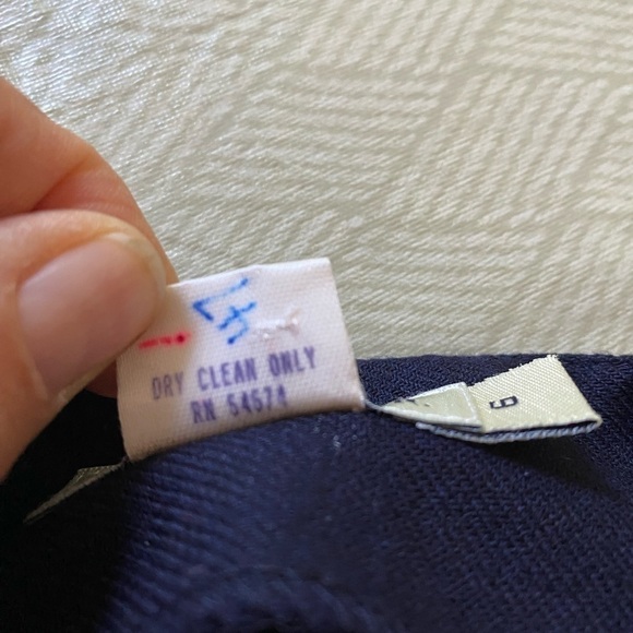 Anne Taylor Vintage mini pencil skirt navy size 6 - Picture 4 of 4